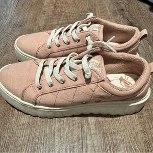 ROXY Pink Canvas Sneakers